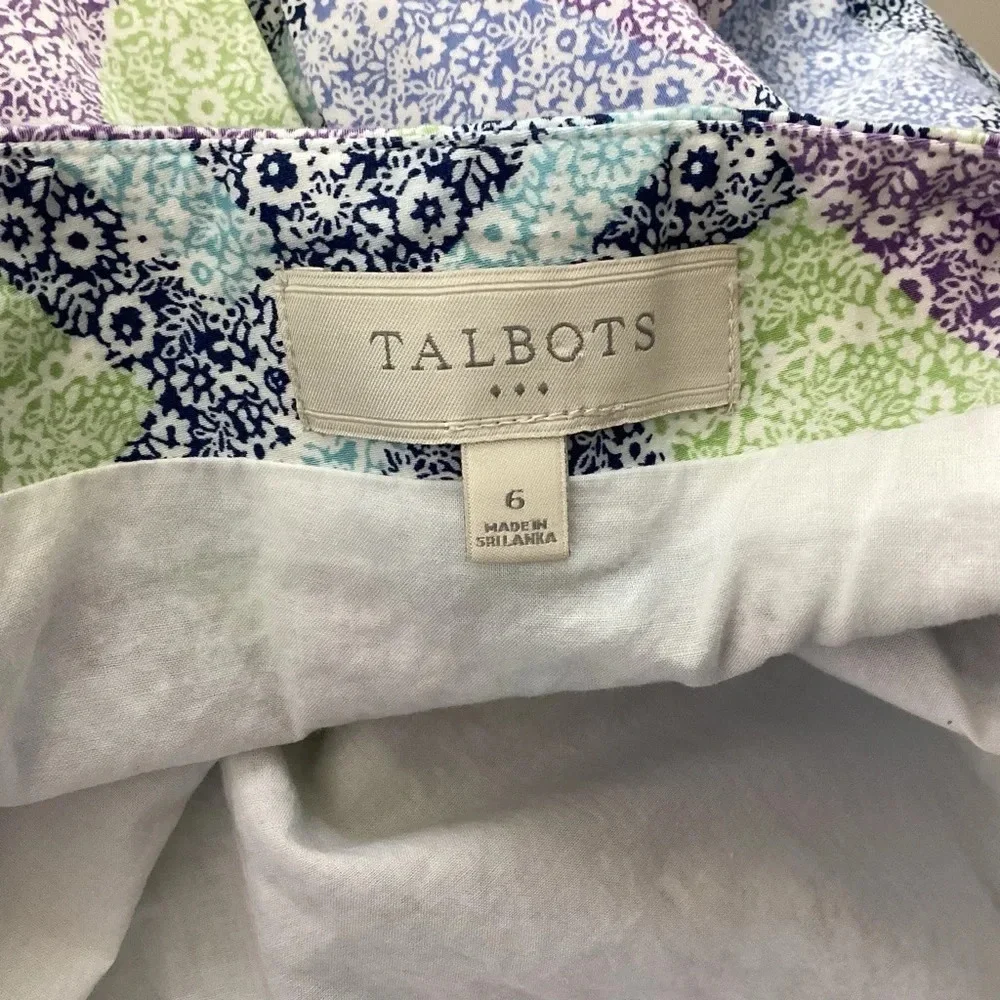 Talbots Floral Pleated Skirt Size 6